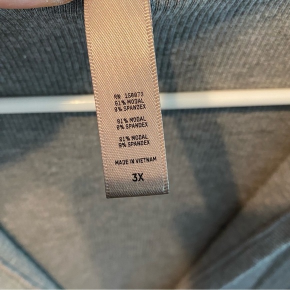 Skims Soft Lounge Button Up Henley Onesie Womens Plus Size 3X Heathered Grey LS - Picture 13 of 16